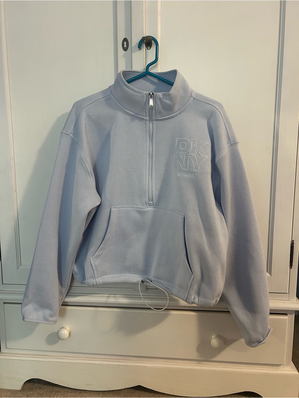 DKNY Sport White Crewneck Pullover